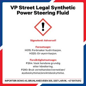 VP Street Legal Synthetic Power Steering Fluid, 12 oz (0,355ltr)