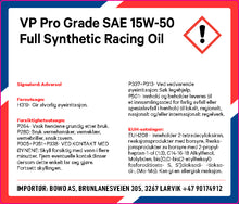 Last inn bildet i Galleri-visningsprogrammet, VP Pro Grade SAE 15W-50 Full Synthetic Racing Oil, qts