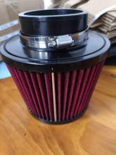 Last inn bildet i Galleri-visningsprogrammet, Luftfilter, High-Flow, universal, 3" (76mm), rød