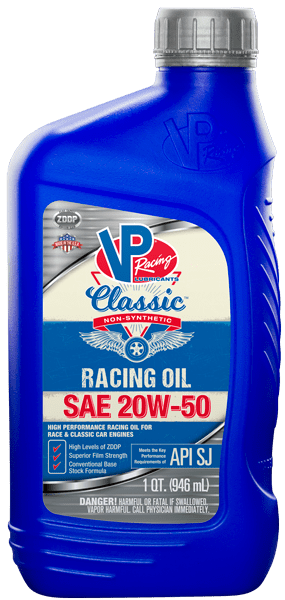 VP Classic Non Synt SAE 20W-50 Racing Oil, qts