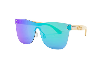 59 North Wheels frameless solbriller med blå/grønt glass