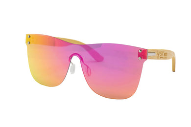59 North Wheels frameless solbriller med rosa/gult glass