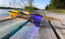 Last inn bildet i Galleri-visningsprogrammet, 59 North Wheels frameless solbriller med lilla/grønt glass