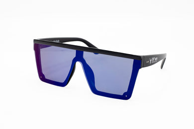 59 North Wheels solbriller squre, svart ramme med blått glass