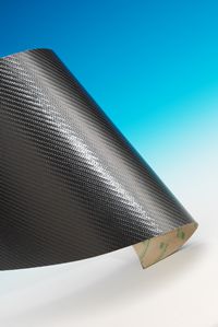 Carbon plate, selvklebende, 50x25cm